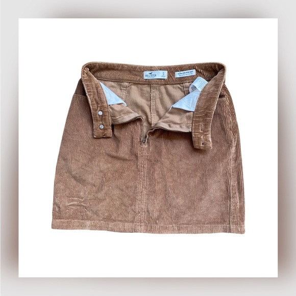 🔹HOLLISTER WOMEN’S ULTRA HIGH-RISE CORDUROY MINI SKIRT - size 0🔹 - Picture 5 of 8